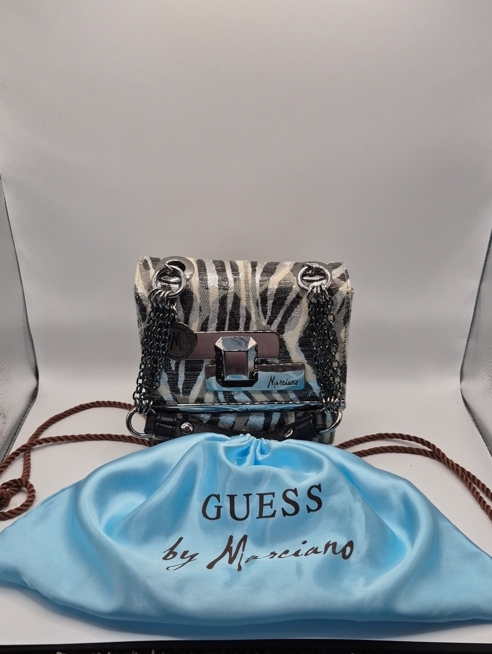 GUESS by MARCIANO Zebra Prini Mini Shoulder Bag Y2K